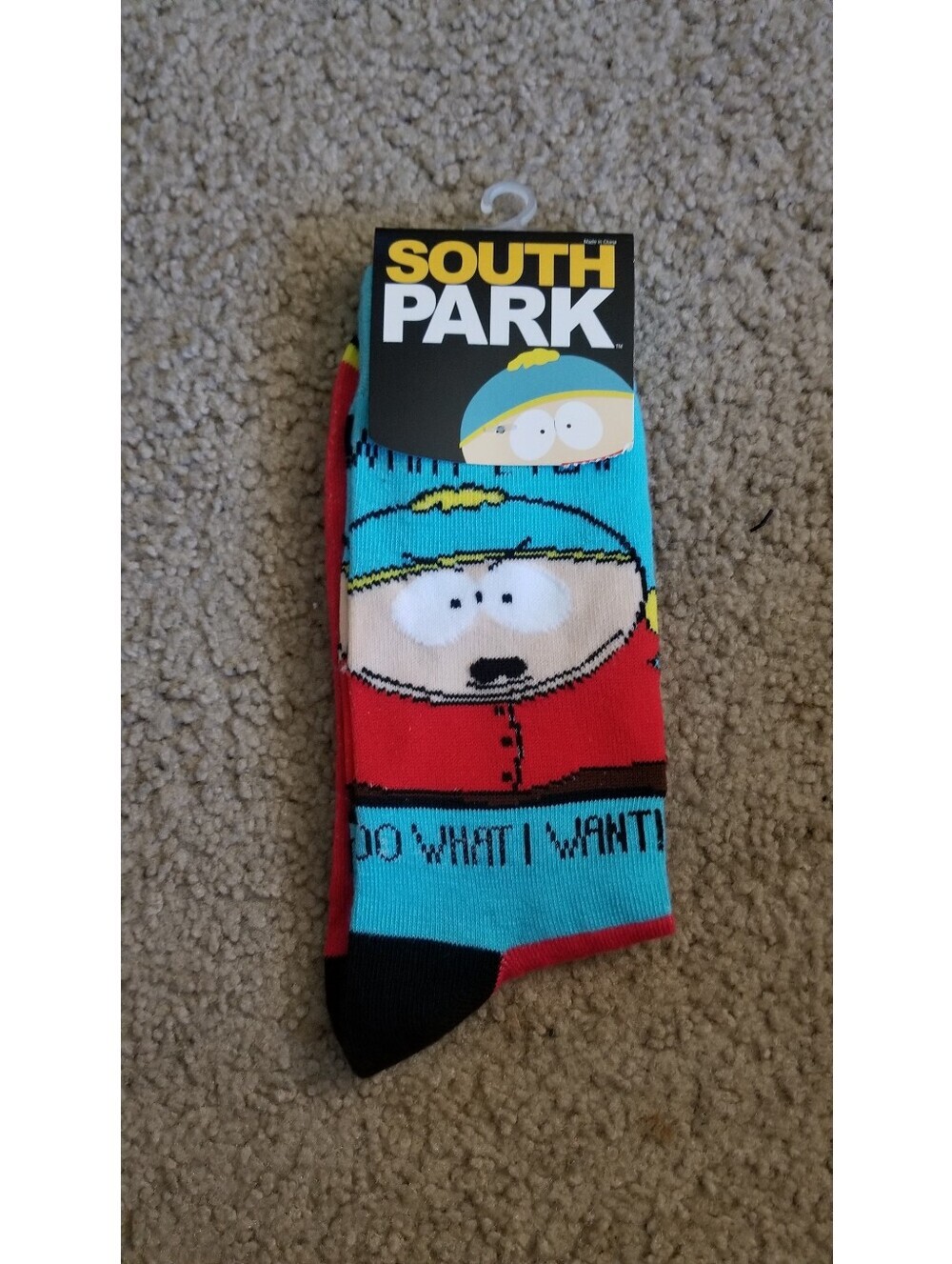 Bioworld South Park Eric Cartman Crew Socks - Blue, Red, Black